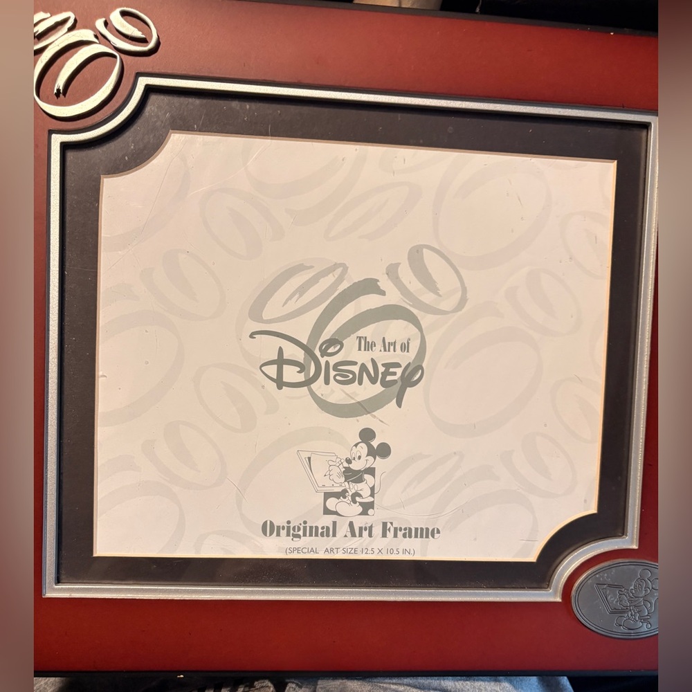 Disney Art Frame with Brown and Silver Design